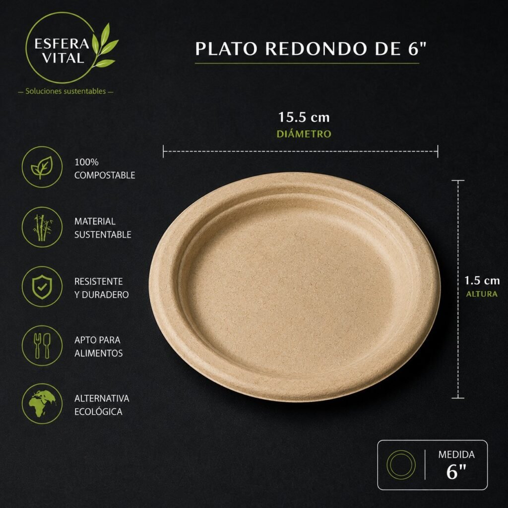 Plato Redondo de 6"