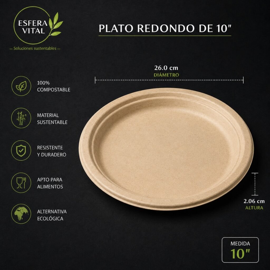 Plato Redondo de 10"