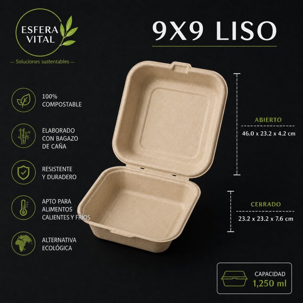 Contenedor 9x9 Liso (1,250ml)