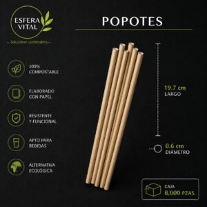 Popotes Biodegradables